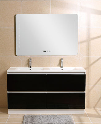 الأسود بريمير الحمام بالباطل ، كونترتوب الجاهزة مزدوجة الغرور خزائن الحمام